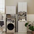 Laundry Room Bundle: 4-in-1 Storage Set Storage Cabinets and Rack Set