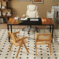 All-in-One Home Office Furniture Bundle - Ergonomic Chair Spacious Desk Multi-Drawer Cart Bookshelf & Accent Chairs