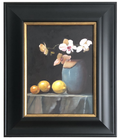 Framed Art Oil Painting - Still Life with Orchids and Lemons