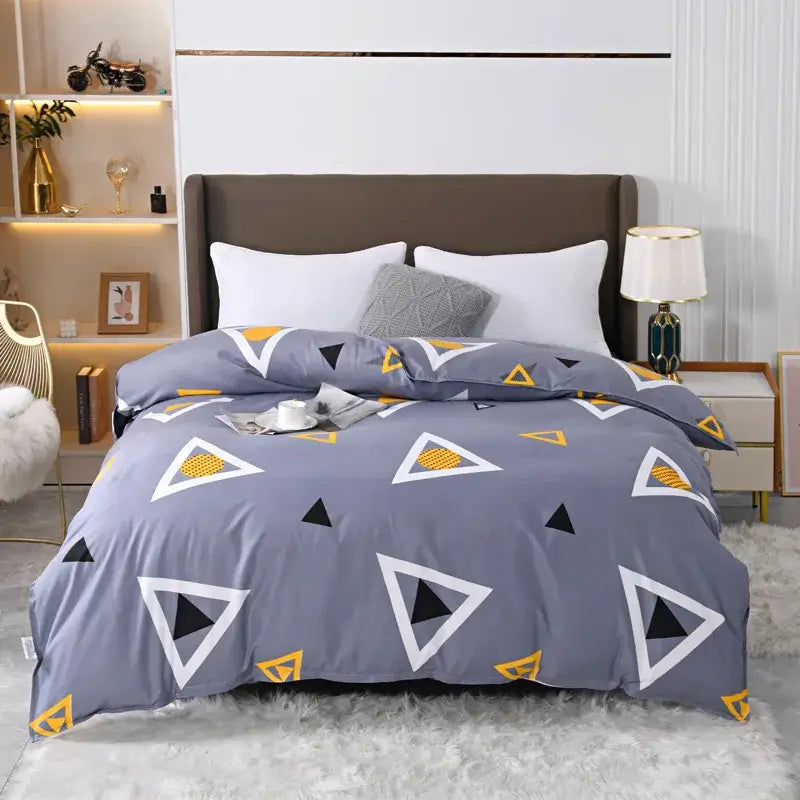 Vibrant floral leaf duvet cover bedding set – bedroom decor