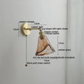 Vintage ceramic copper led wall light for bedroom with ruffled shade