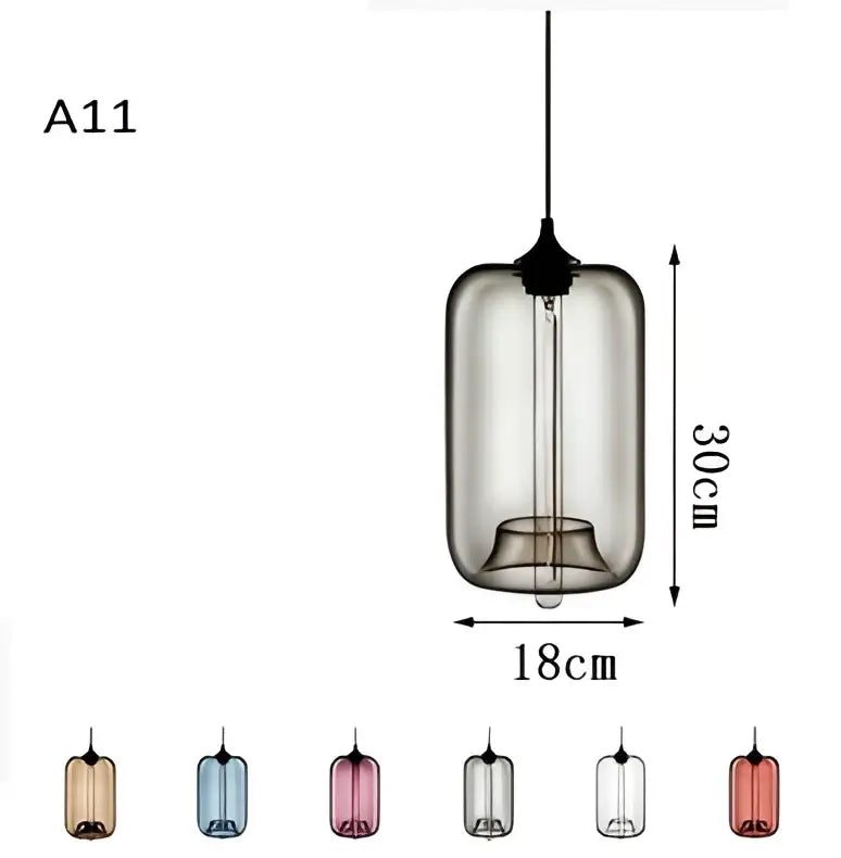 Vintage colorful glass chandelier light for living room