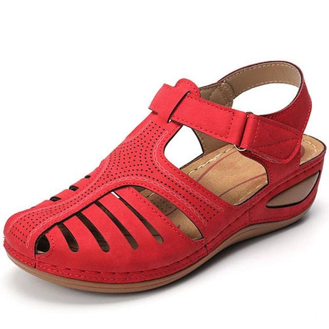 Vintage Sandals Women Platform Walking Sandals Female Beach Shoes Women Classic Comfort Retro Closed Toe Platform Outdoor Beach Summer Flat Sandals Athletic Slides Sandals