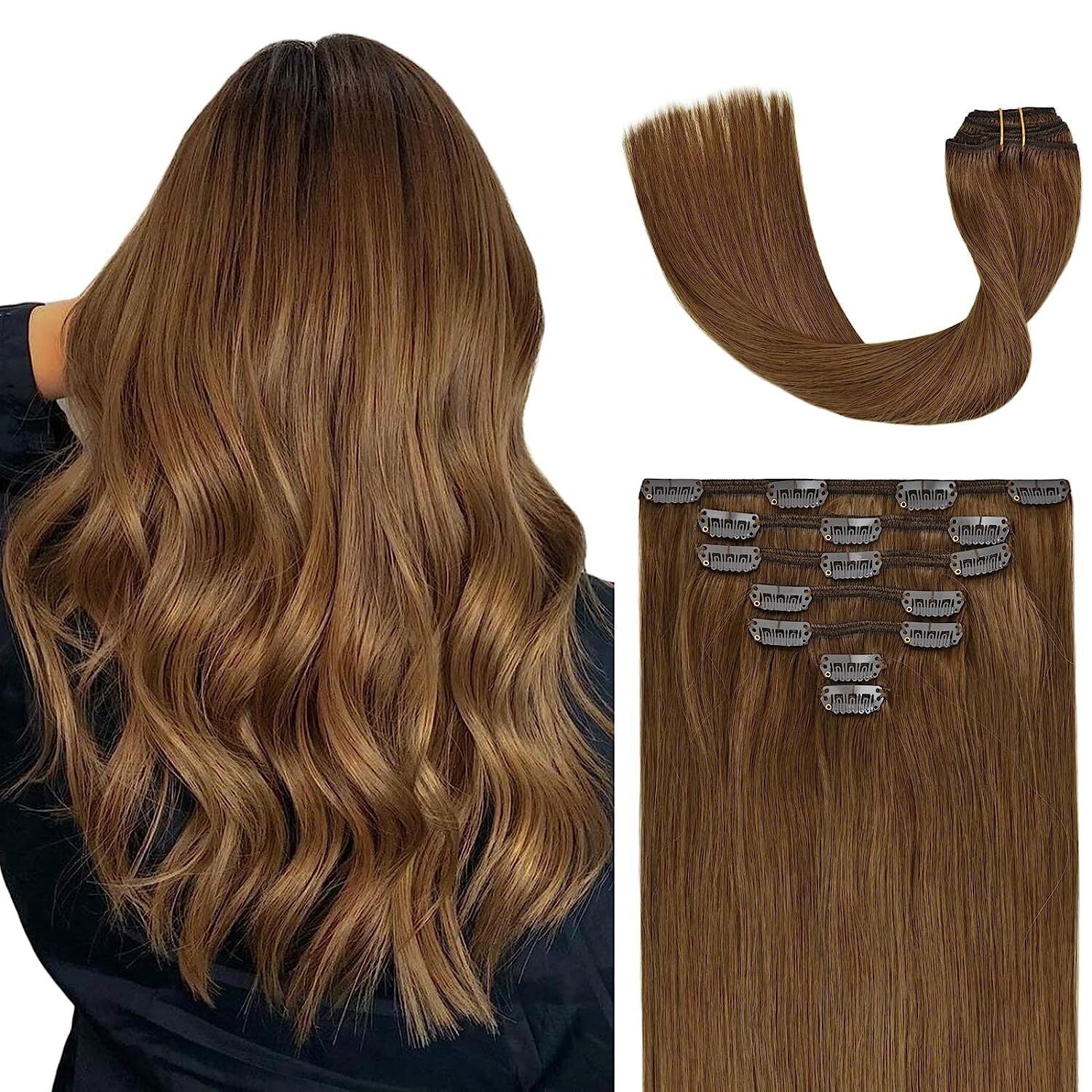VIP Clip Extensions / Silky Straight - 24'' (170 g ) - ClipeX System