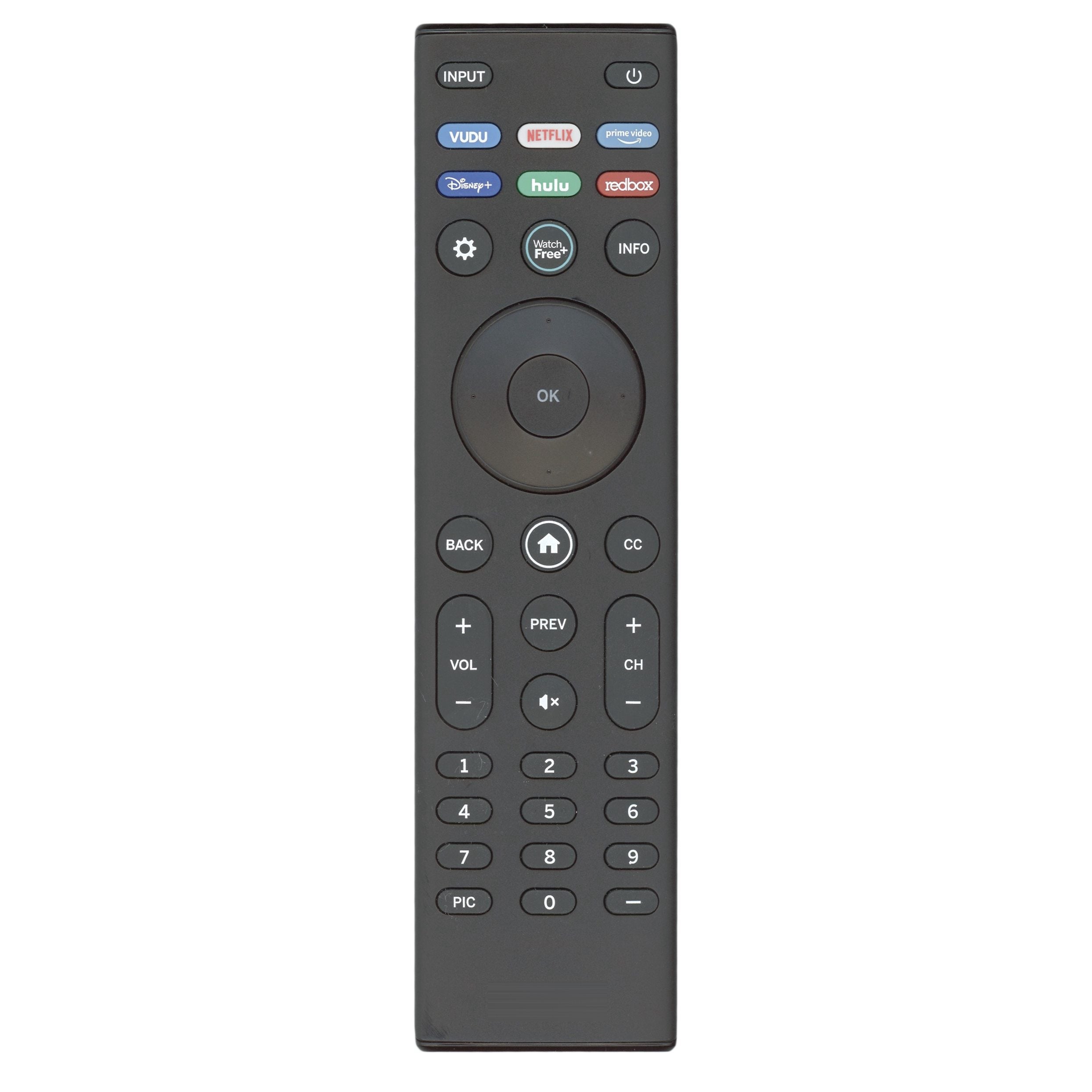Vizio XRT140L Smartcast TV Remote Control - Vudu, Netflix, Prime, Disney +, Hulu, RedBox - XRT140L