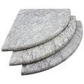 Gray Vogue Marble Shower Corner Shelf 9 Inches Semi Polished Finish Bathroom Storage