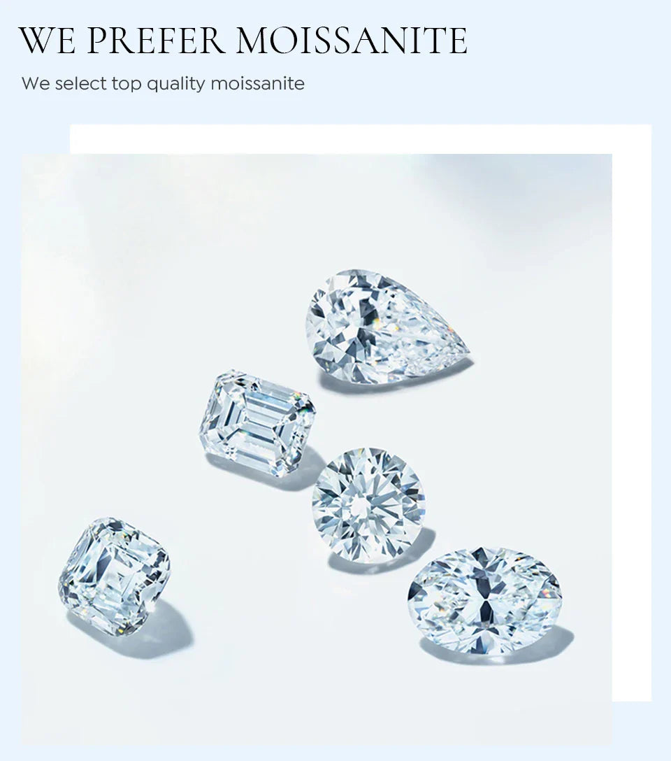 0.5ct Certified Moissanite Drop Earrings 925 Sterling Silver Wedding Gift