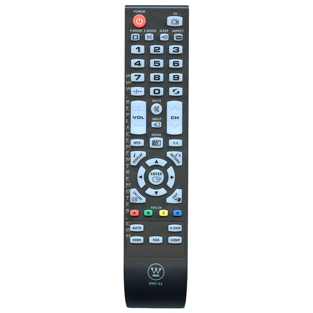 Westinghouse RMT21 TV Remote Control