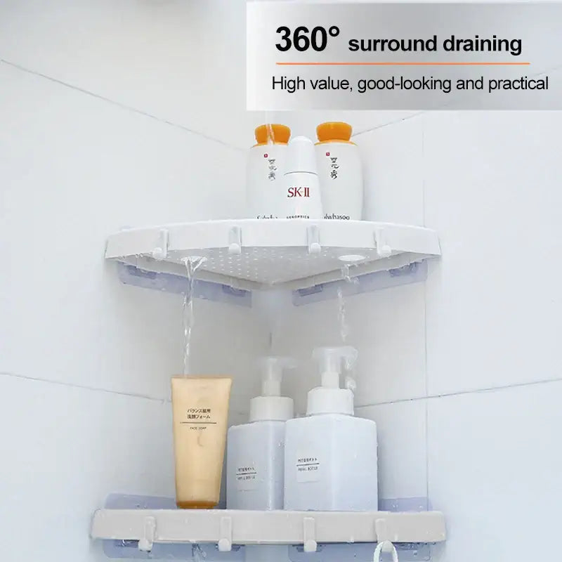 DecorBites™ Bathroom Shelf Organizer Caddy Plastic Wall Holder Storage for Shower Essentials
