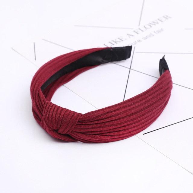 Women Fashion Hairband Suede Knotted Solid Color Headband for Women Fashion Bowknot Hairband Handmade Hair Hoop Gorgeous Hair Accessories For Women
