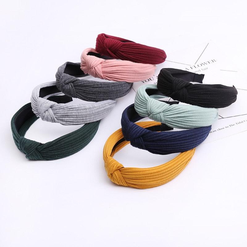 Women Fashion Hairband Suede Knotted Solid Color Headband for Women Fashion Bowknot Hairband Handmade Hair Hoop Gorgeous Hair Accessories For Women