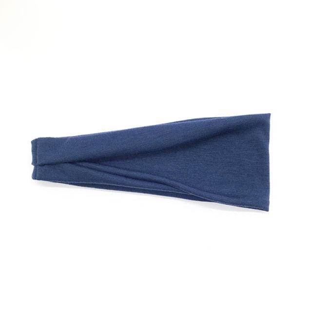 Women Headband Solid Color Wide Turban Twist Knitted Cotton Sport Yoga Hairband Twisted Knotted Headwrap Gorgeous Hair Accessories For Women