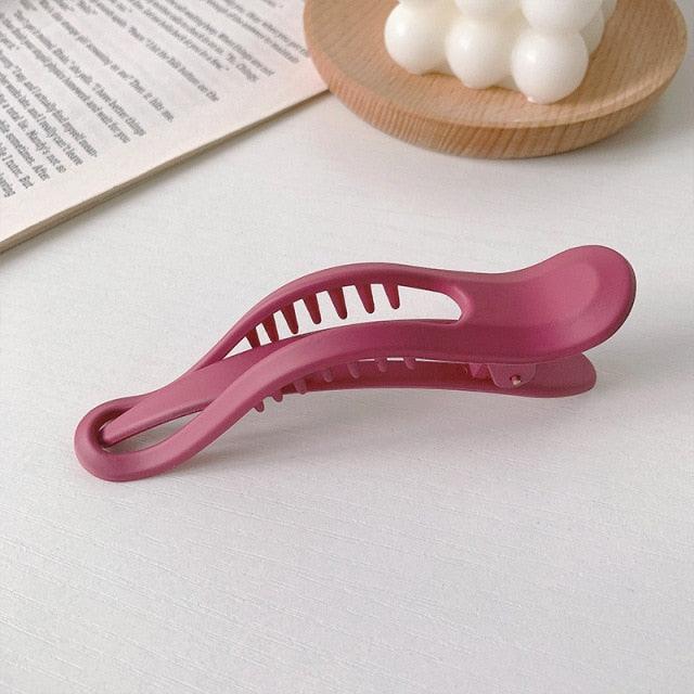 Women Large Hair Clamping Candy Color Hair Clip Seamless Plastic Duckbill Claw for Women Girls Simple Hairpins Gorgeous Hair Accessories For Women