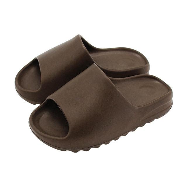 Women Platform Flat Slippers Outdoor Flip Flops Summer Beach Fashion Indoor Slippers Unisex Men Non-slip Slides Thick Sole Home House Cloud Cushion Sandals For Indoor And Outdoor