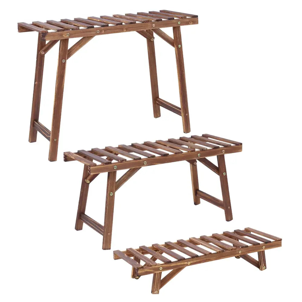 Wood Ladder 3 Tier Plant Stand