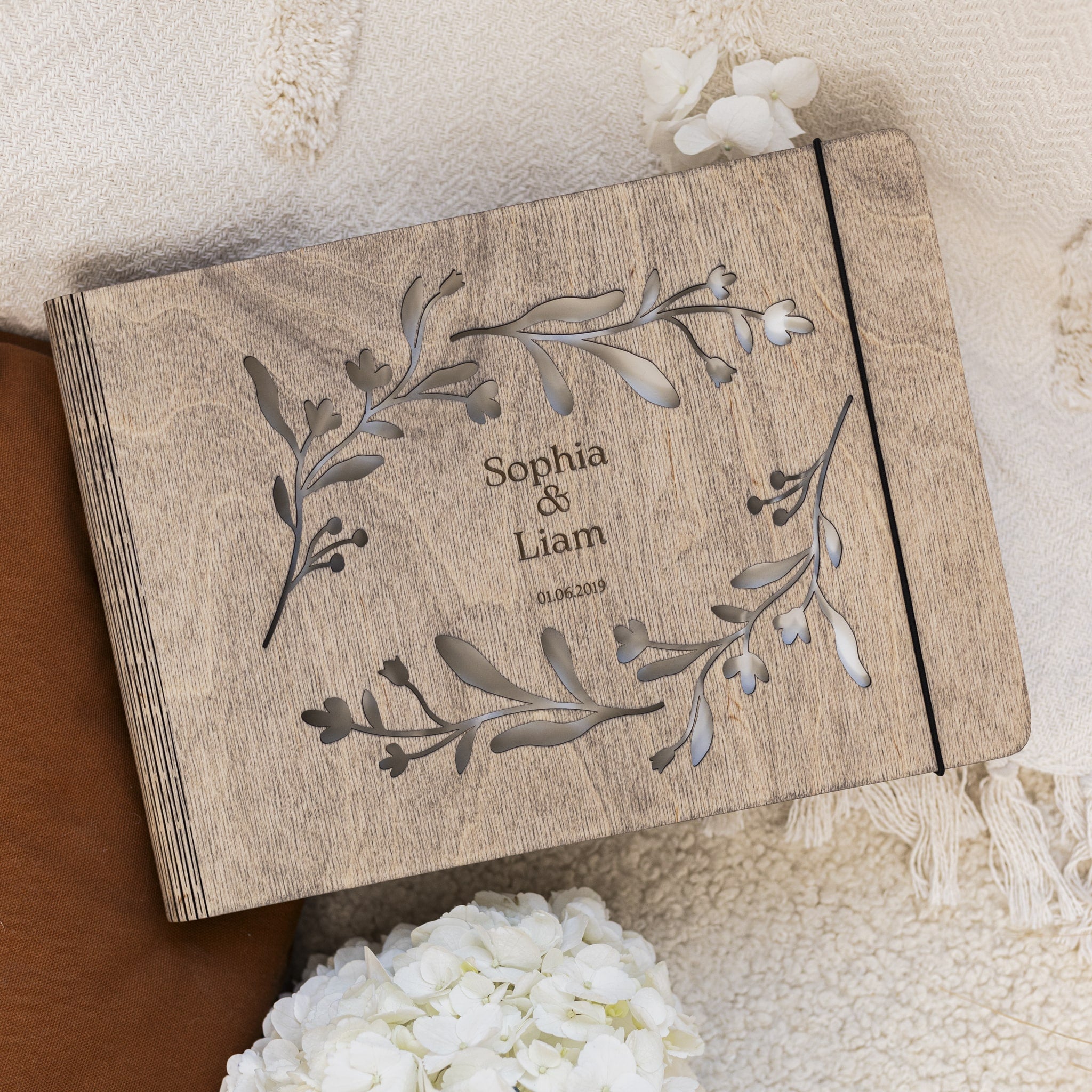 Wooden Photo Album - Vine