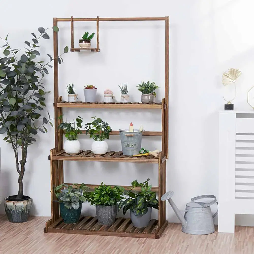 Wooden Hanging Plant Stand 3-Tier