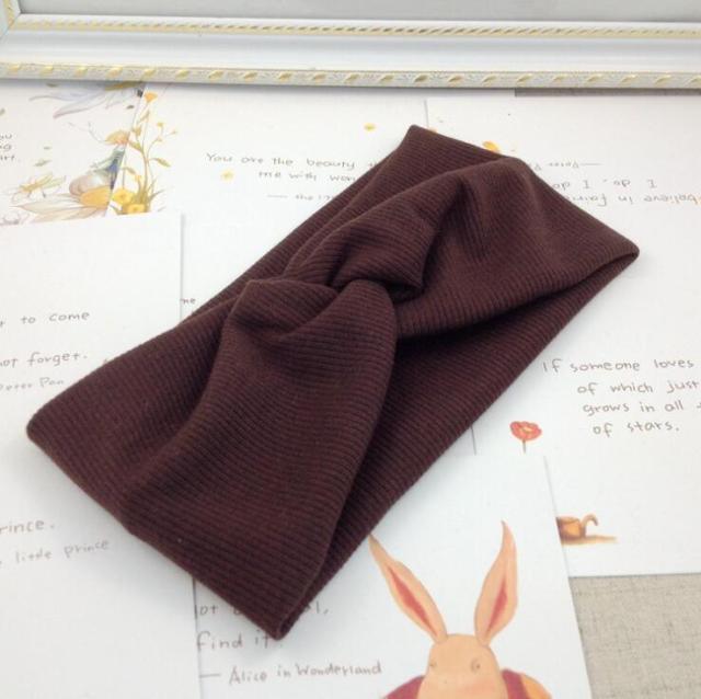Woolen Cross Cross Top Knot Elastic Hair Bands for Women Soft Solid Color Turban Headbands Women Girls Gorgeous Hair Accessories For Women