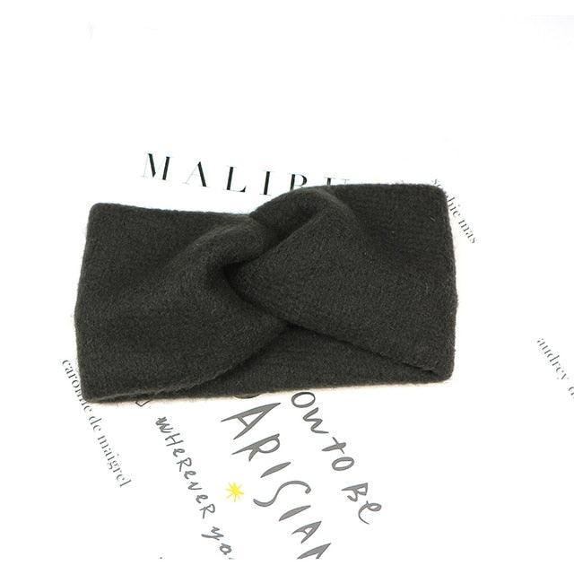 Woolen Cross Cross Top Knot Elastic Hair Bands for Women Soft Solid Color Turban Headbands Women Girls Gorgeous Hair Accessories For Women