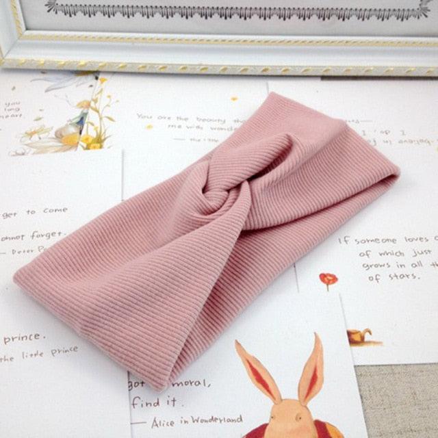 Woolen Cross Cross Top Knot Elastic Hair Bands for Women Soft Solid Color Turban Headbands Women Girls Gorgeous Hair Accessories For Women
