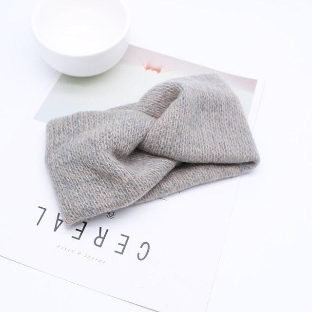 Woolen Cross Cross Top Knot Elastic Hair Bands for Women Soft Solid Color Turban Headbands Women Girls Gorgeous Hair Accessories For Women