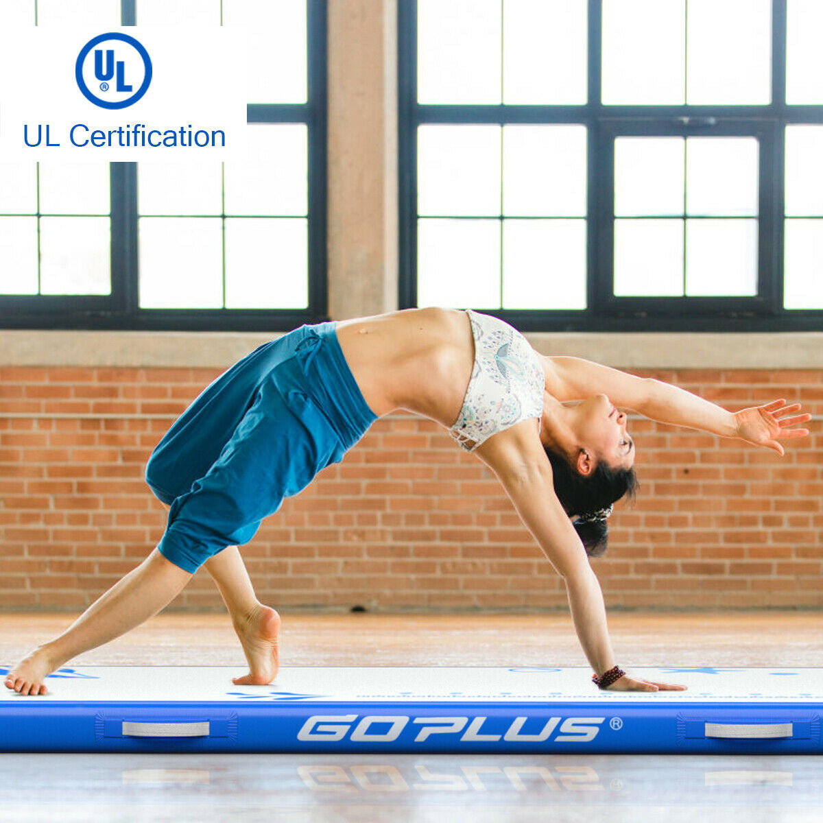 10 Feet Inflatable Gymnastic Tumbling Mat with Electric Pump