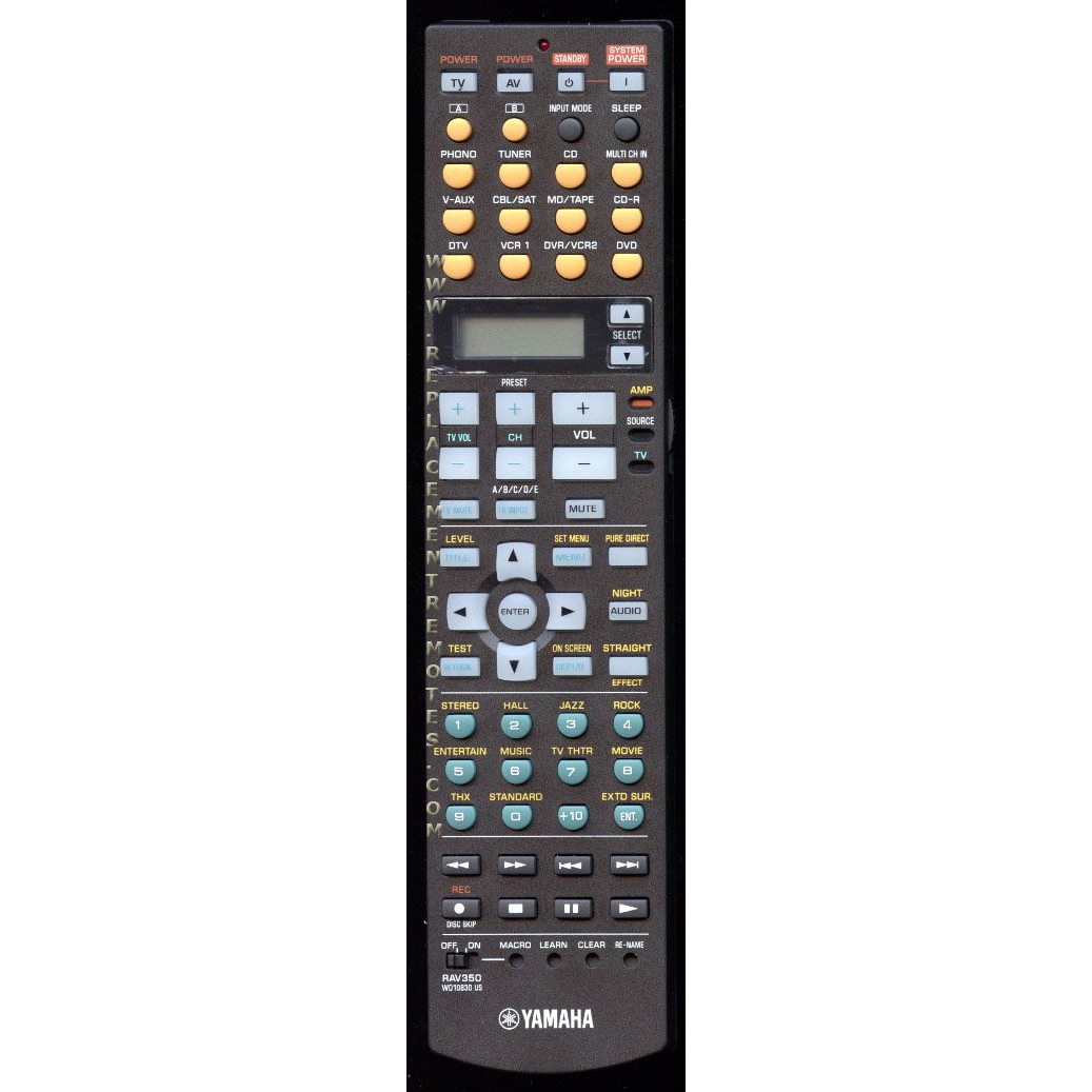 Yamaha RAV350 Receiver Remote Control