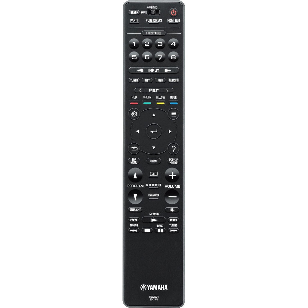 Yamaha RAV571 A/V Receiver Remote Control | Touch Backlighting | Metal | Water resistant - ZZ475700