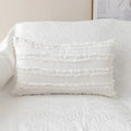 Yellow and cream daisy floral embroidery pillow cover living room