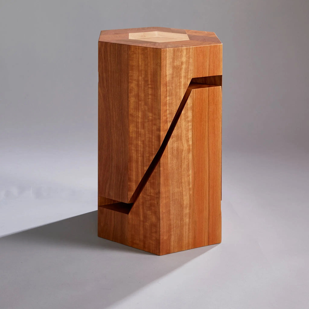 Yosegi Wood Stool Pair - Japanese Craftsmanship
